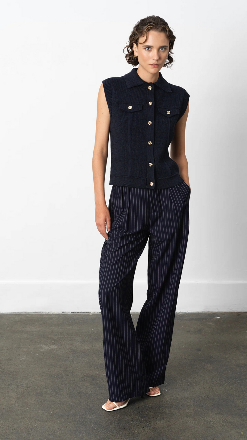 Roland Knit Collared Gilet