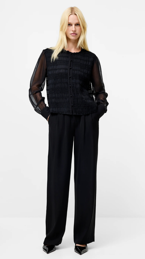 Canary Pleated Long Sleeve Shirt