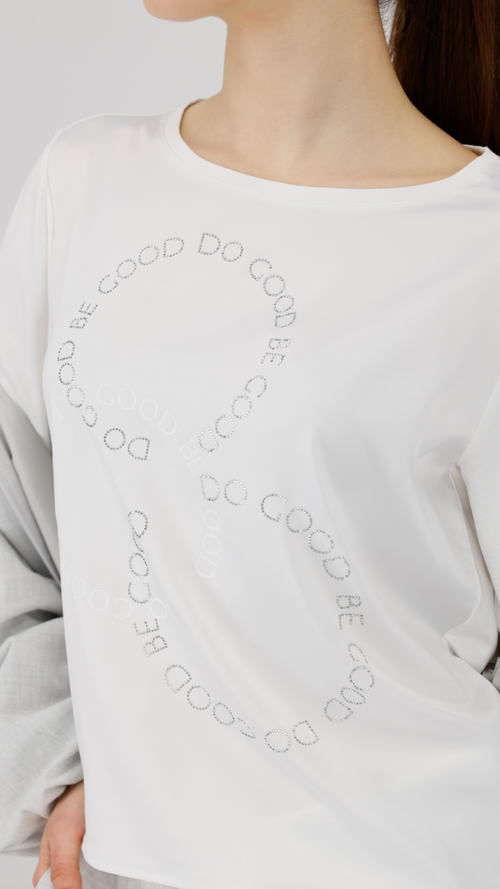 Satin-look shirt-blouse