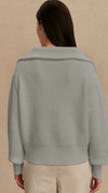 Maura Half Zip Rib Knit