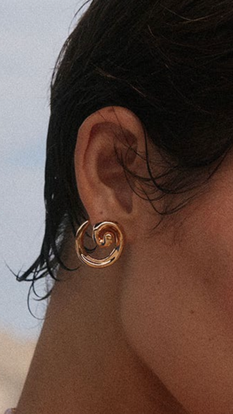 The Seashell Coil Stud Earrings