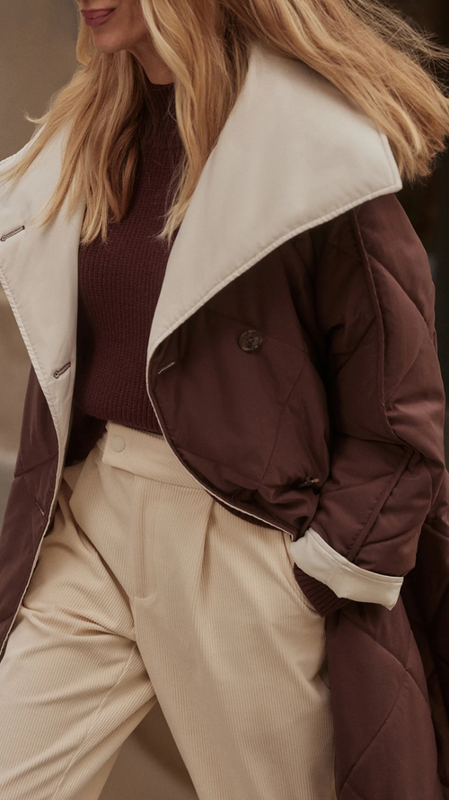 Annalise Reversible Wrap Coat