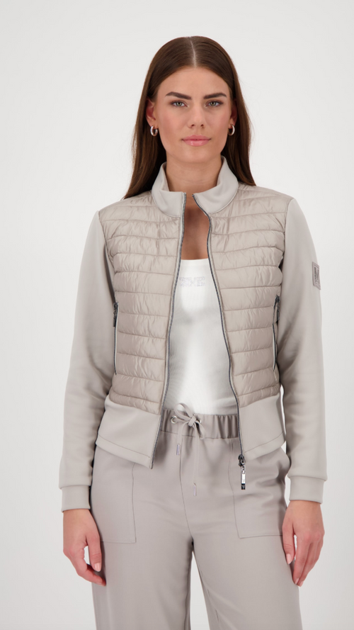 Quilted jacket with neoprene