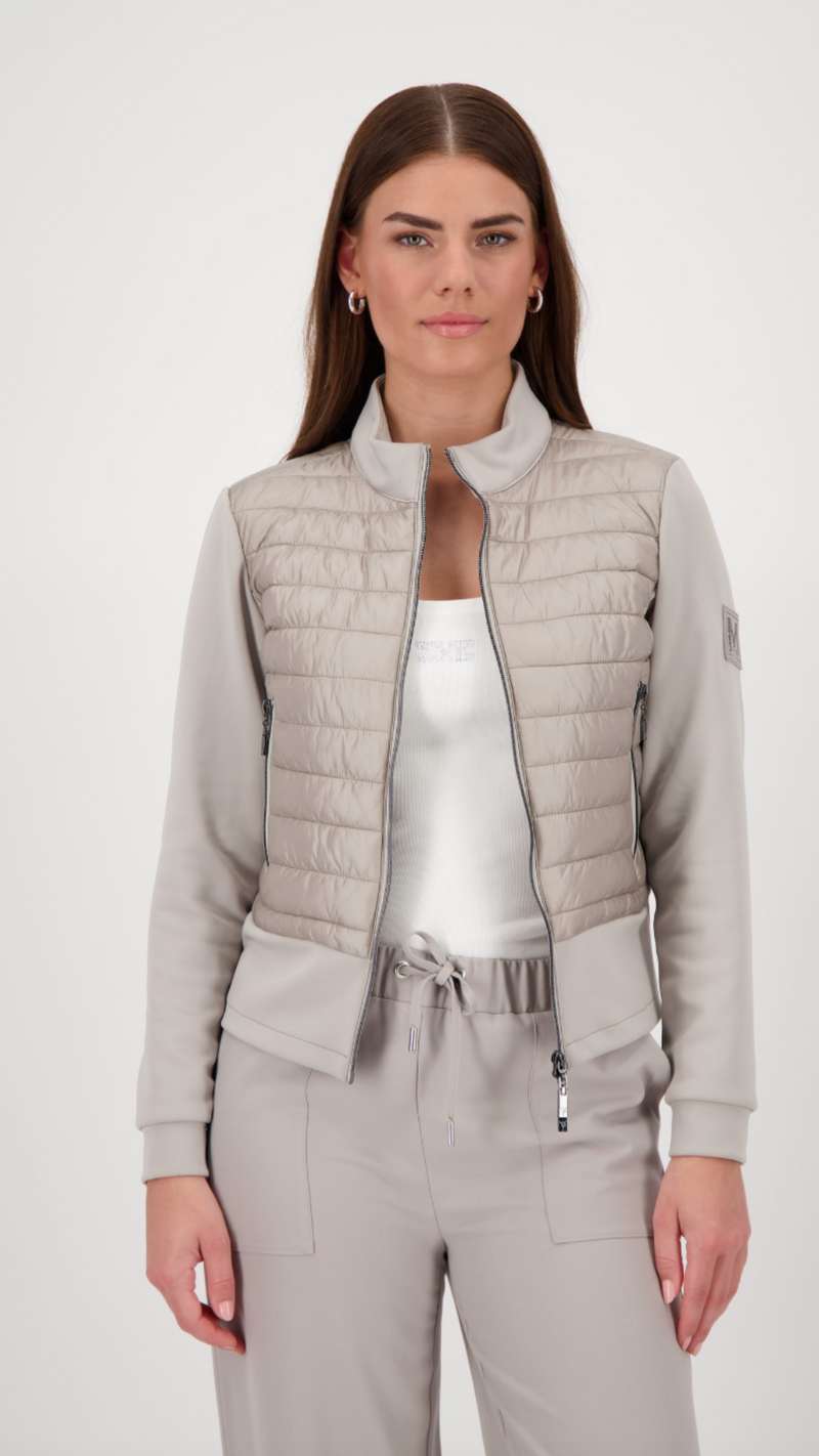 Quilted jacket with neoprene