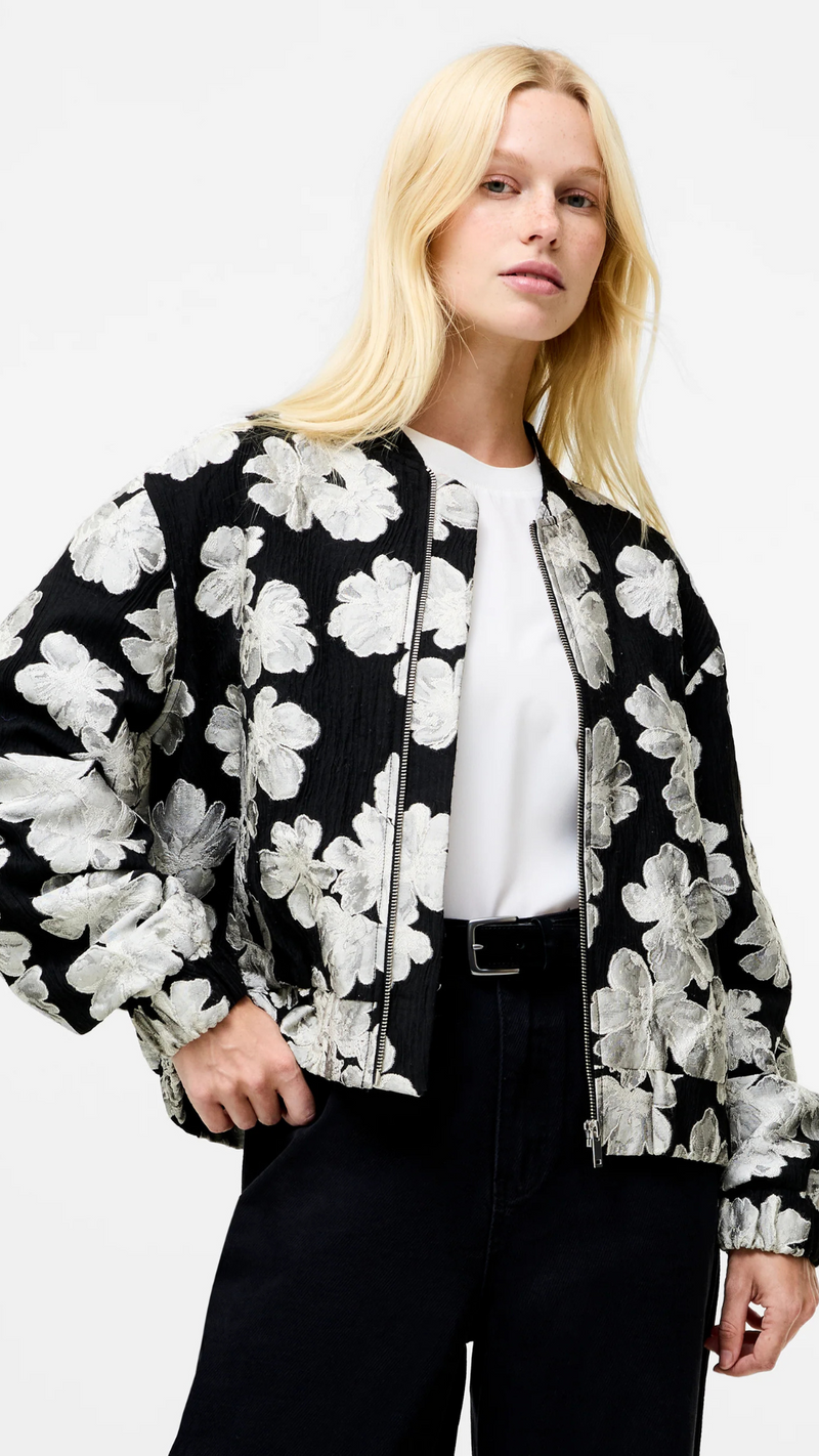Lora Poly Jacquard Bomber