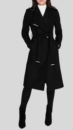 Rose Midi Length Belted Wrap Coat