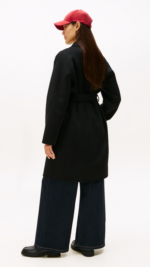 Double- Faced Wool Blend Regular Belted Coat