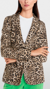 Jersey Blazer With Leopard Print