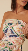 Abstract Floral Bandeau Felicity Midi Dress