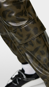 ROYE faux leather leopard print trousers