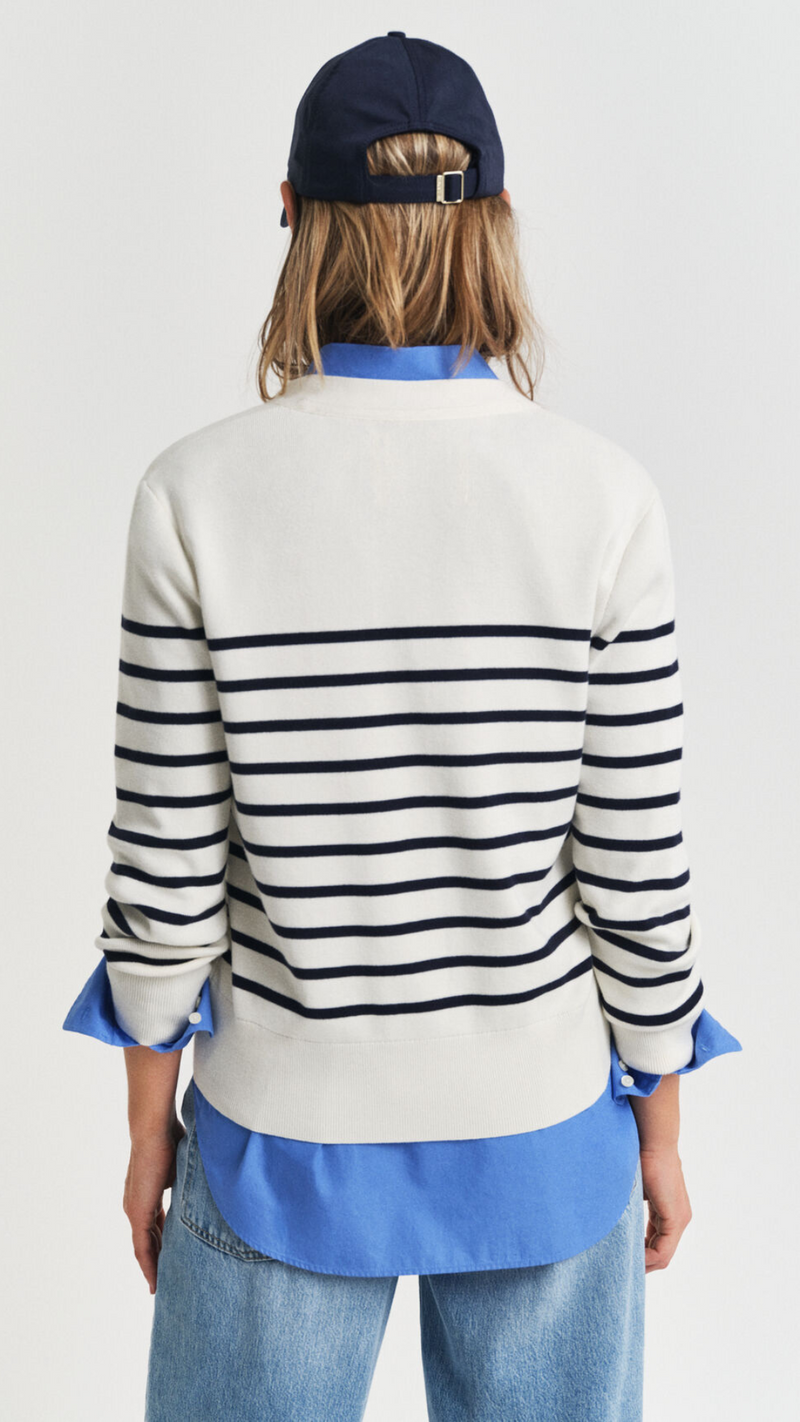 Striped Cotton Cardigan