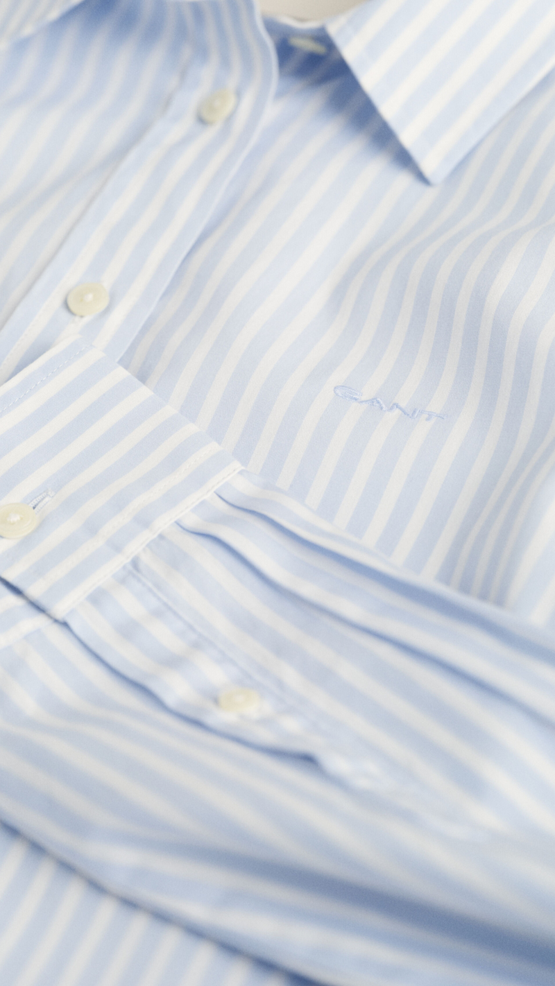 Regular Fit Striped Poplin Shirt