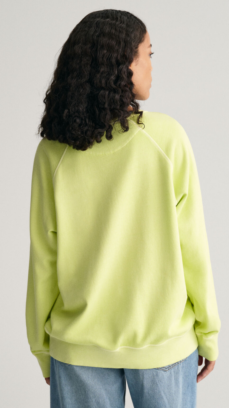Relaxed Fit Sunfaded Crew Neck Sweatshirt