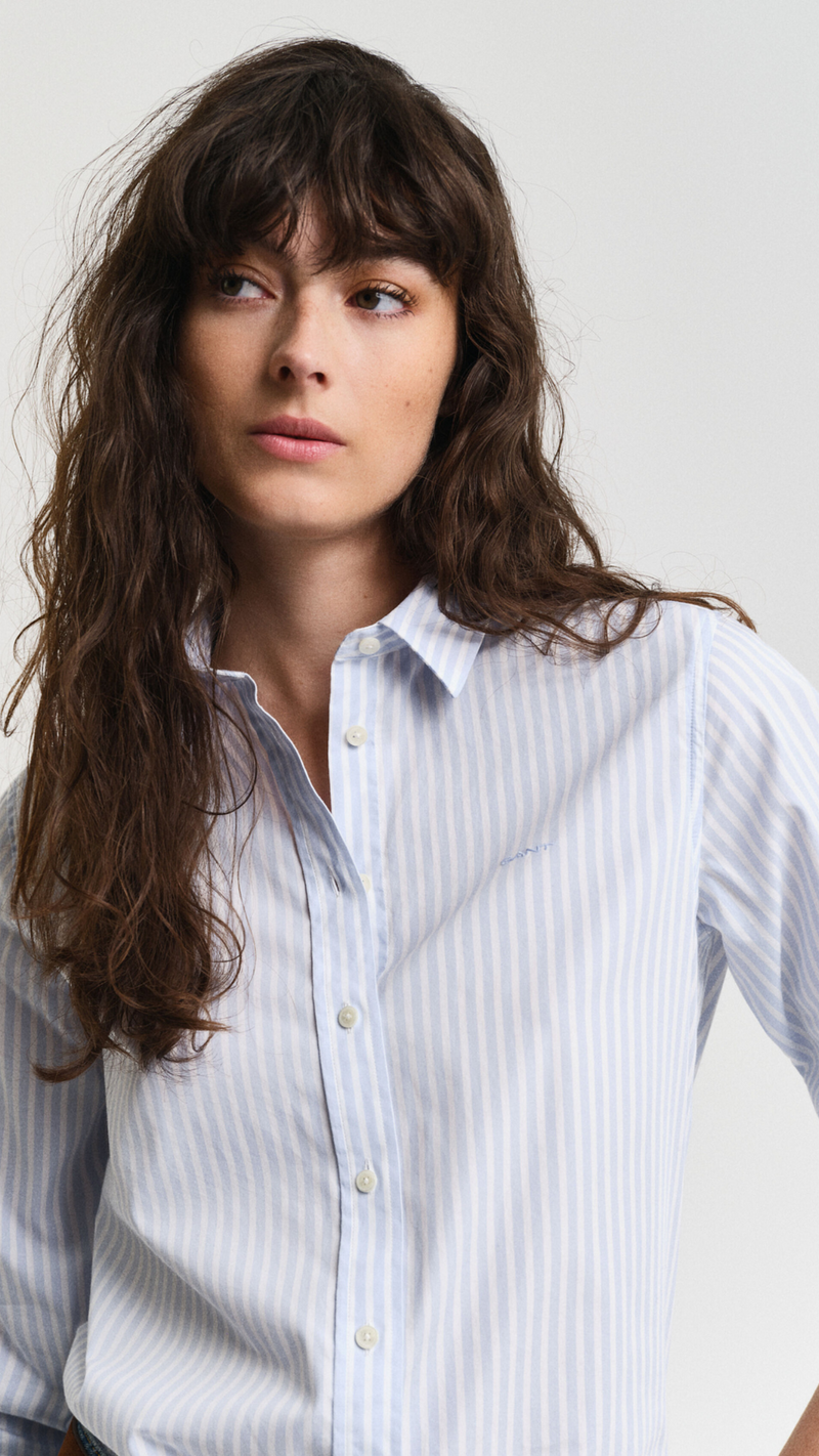 Regular Fit Striped Poplin Shirt