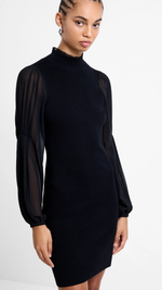 Krista Mix Long Sleeve Knitted Mini Dress