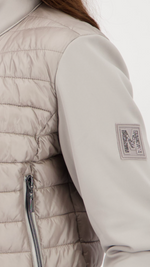 Quilted jacket with neoprene