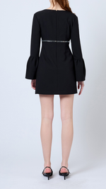 Azra Twill Diamante Bow Dress