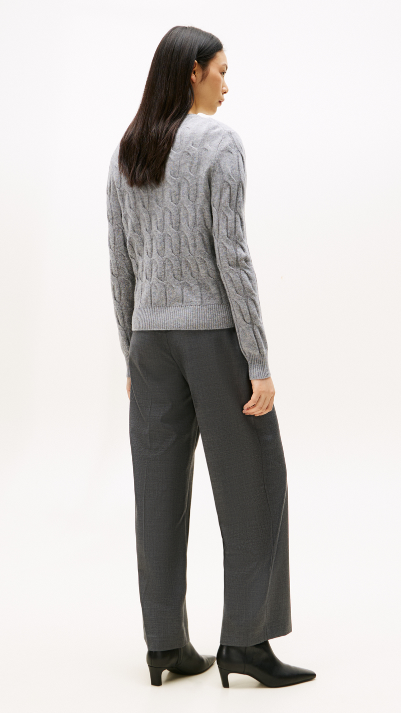 Soft  Wool Cable Cardigan