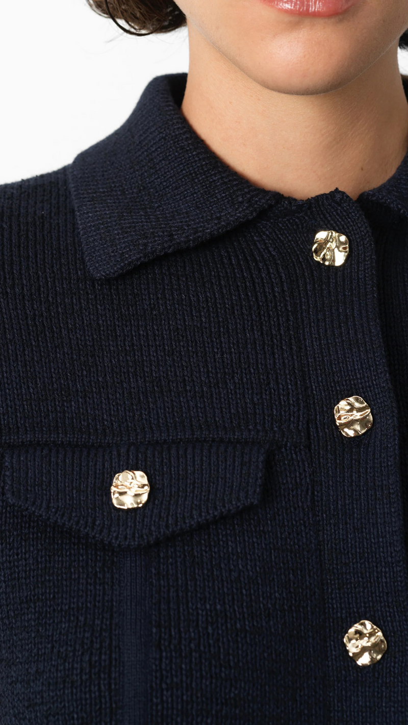Roland Knit Collared Gilet