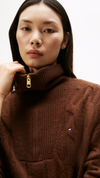 Cable Knit Soft Wool Half Zip Jumper