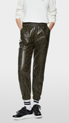 ROYE faux leather leopard print trousers