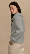 Maura Half Zip Rib Knit