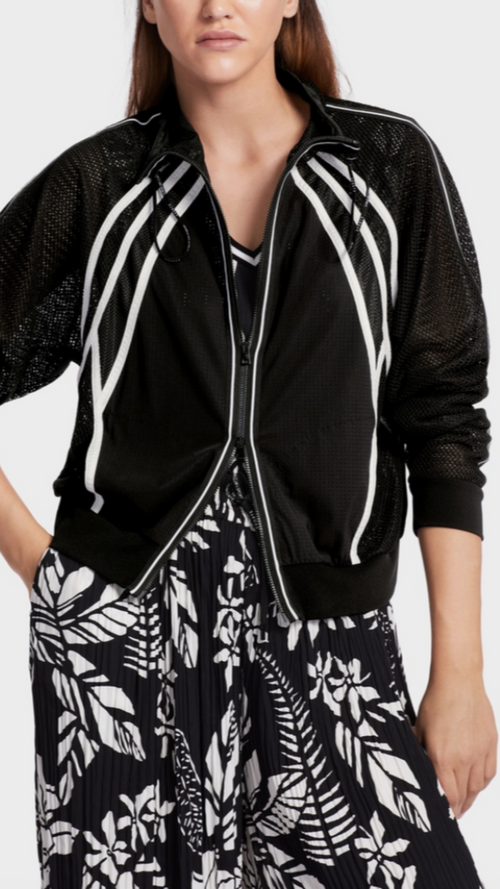 Sporty Zip-Up Jacket With Mesh Detail