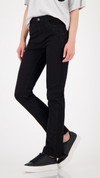 Straight leg jeans with embroidery