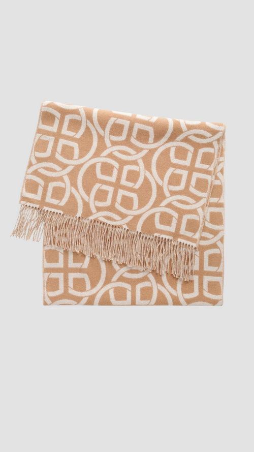 G Patterned Wool Scarf