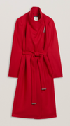 Rose Midi Length Belted Wrap Coat