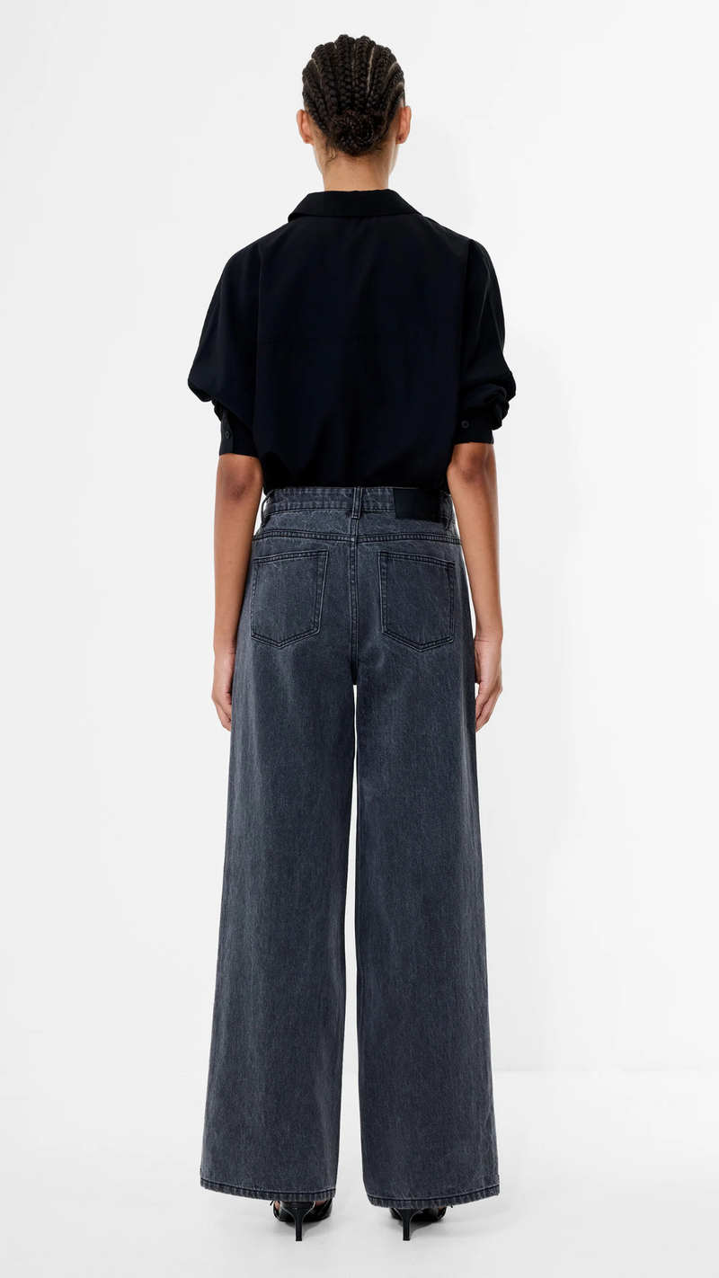 Ralphie Denim Embellished Wide Leg Jeans