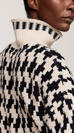 Pure Wool Mock Turtleneck Oversized Knit