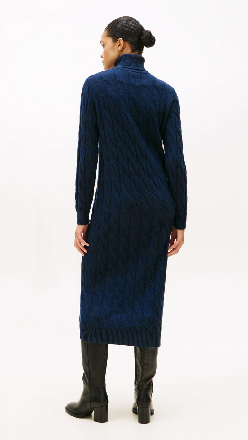 Soft Wool Cable Knit Dress