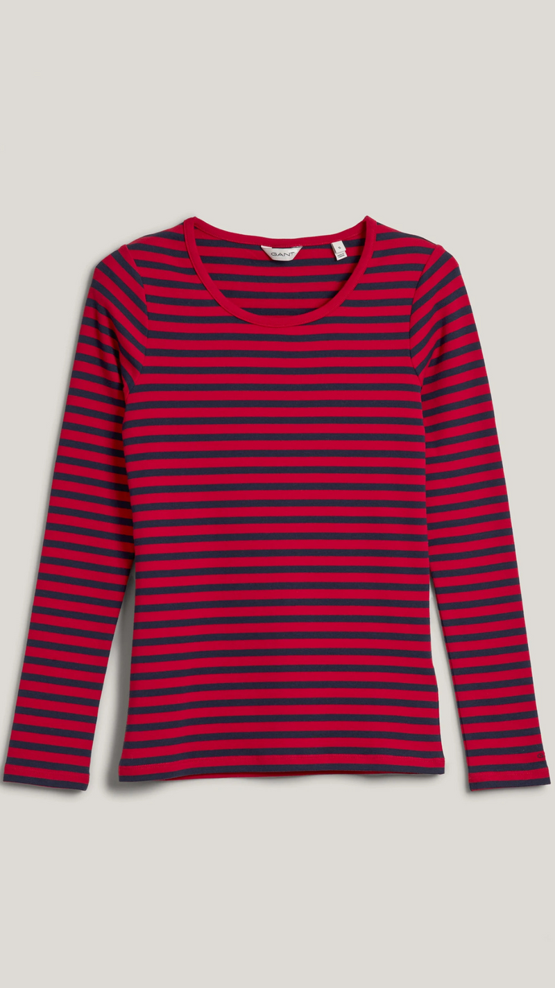 Slim Striped Ribbed T-Shirt