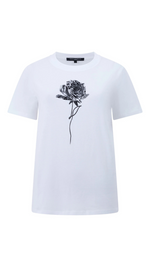 Rose Logo Peached Graphic T-Shirt