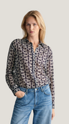 Rel G Pattern Cotton Silk Shirt