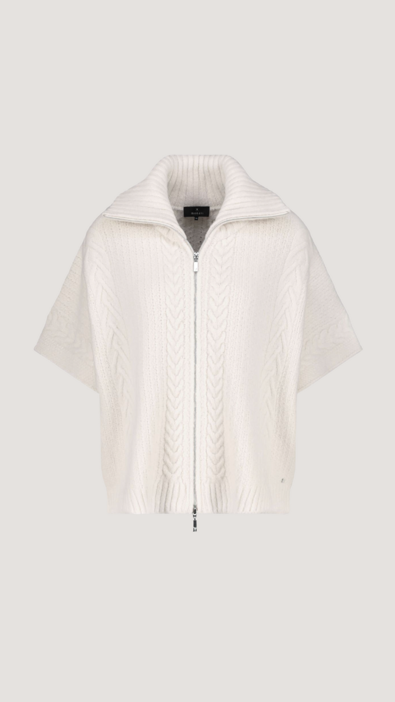 Knitted Cape with Cable Pattern