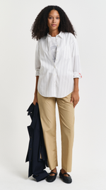 Relaxed Fit Striped Contrast Shirt