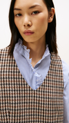 Heritage Check Wool V-Neck Mini Shift Dress