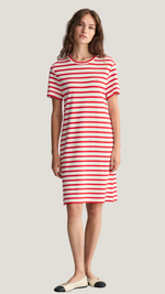 Striped Short Sleeve T-Shirt Dress