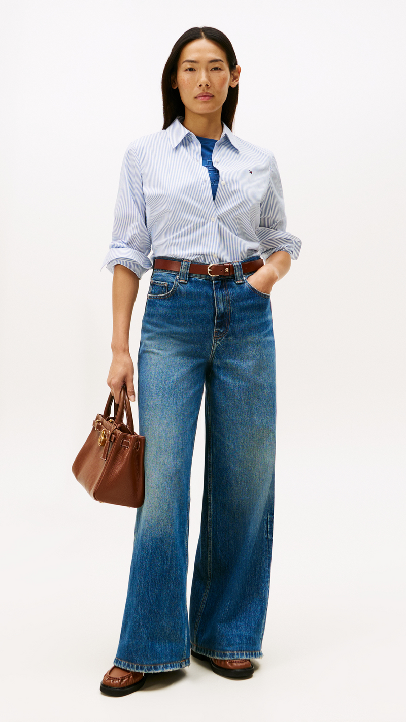 Regular Fit Striped Poplin Shirt