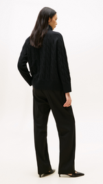 Cable Knit Soft Wool Relaxed Jumper