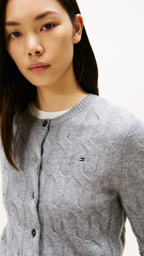 Soft  Wool Cable Cardigan