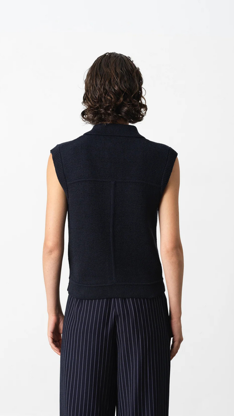 Roland Knit Collared Gilet