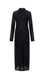 Shosana Hotfix Diamante Wrapover Midi Dress