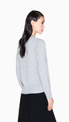 Regular fit crew neck sweater with Metallic thread