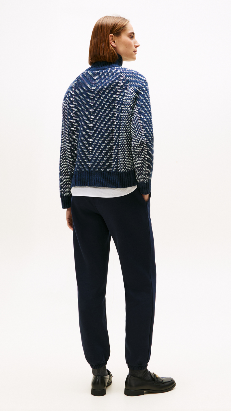 Pure Wool Cable Knit Relaxed Jumper
