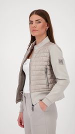 Quilted jacket with neoprene