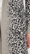 Knitted Coat with Leopard Patters