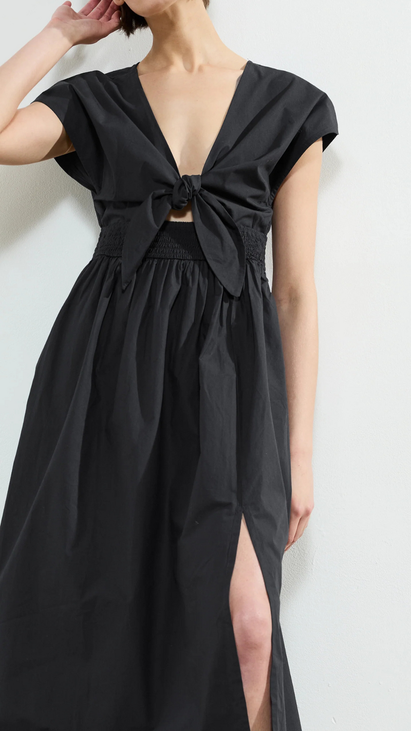 Barletta Poplin Tie Midi Dress